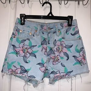 Levi’s 501 Floral Embroidered Shorts